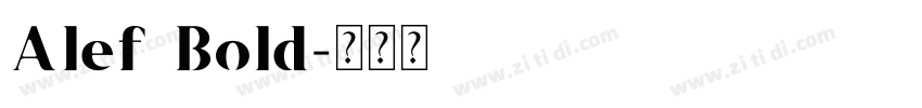 Alef Bold字体转换